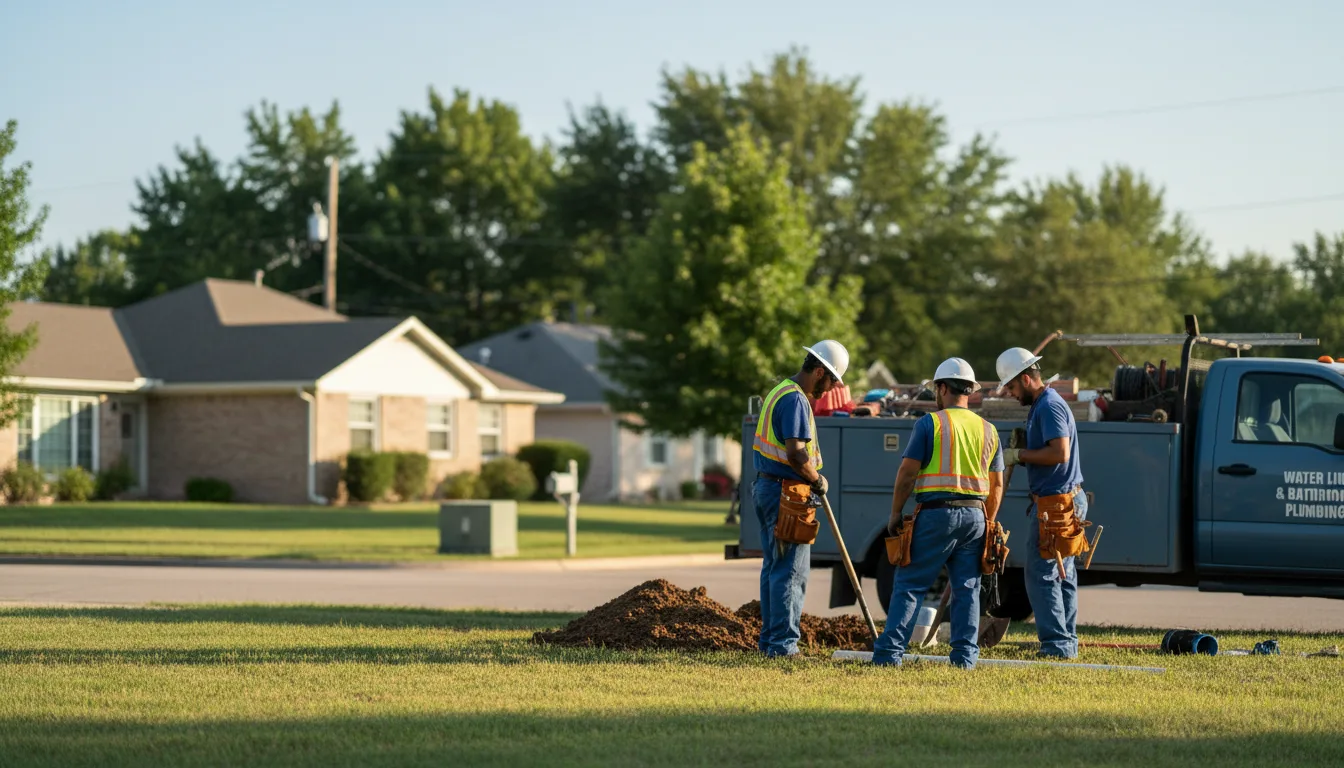 Residential water line and bathroom plumbing service in Newport, IN